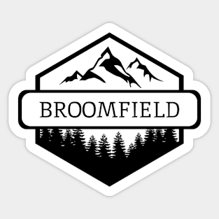 Broomfield Colorado Mountains and Trees Sticker